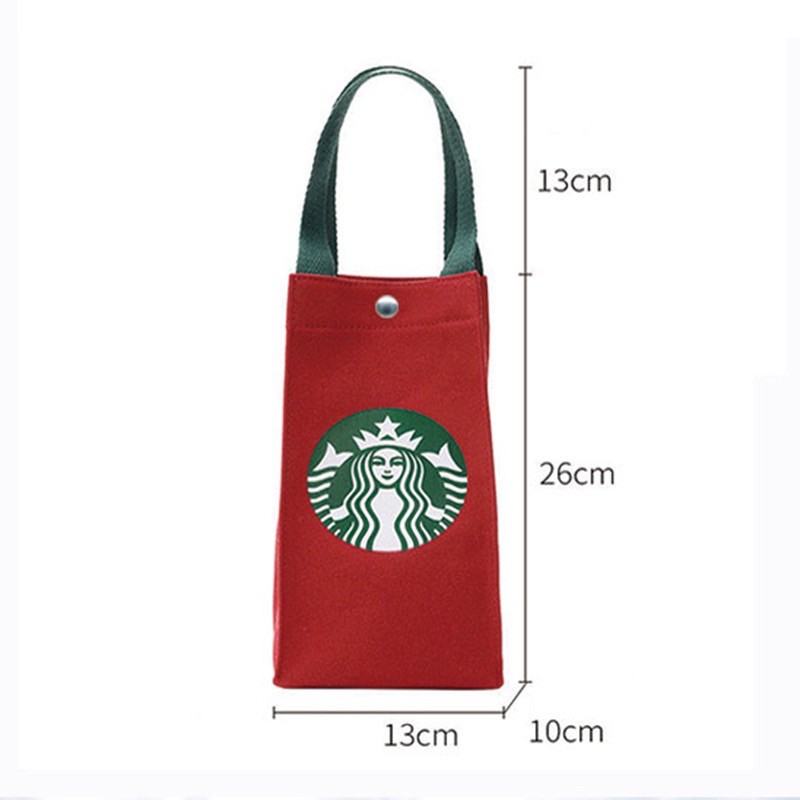 Túi vải tote Starbucks đựng bình nước bình giữ nhiệt 🌼