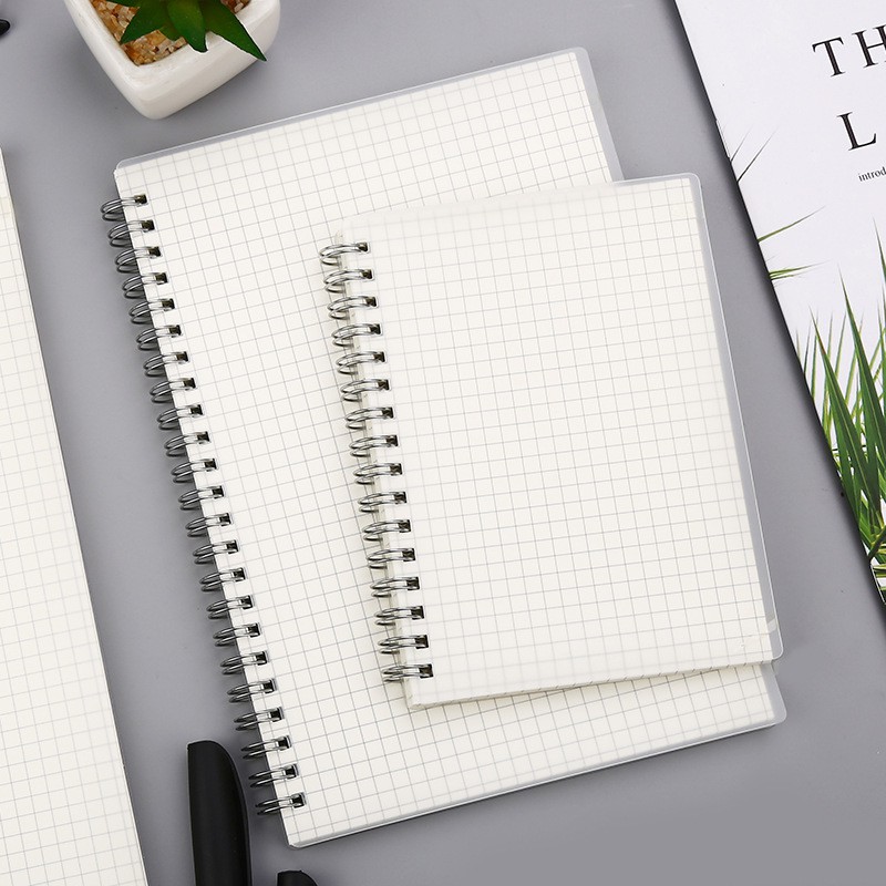 [Ảnh Chụp Thật] Sổ Tay Bìa Nhựa Cứng Gáy Xoắn Lò Xo Còng B5/A5/A6 Trong Suốt Vở Bullet Journal Giấy Cực Đẹp - RosyPosy