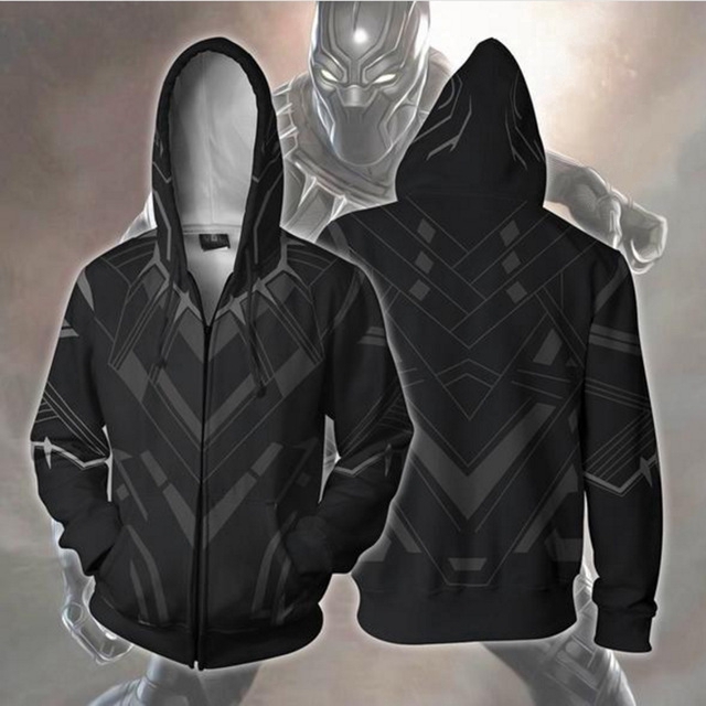 Áo khoác có nón trùm đầu phong cách siêu anh hùng Black Panther