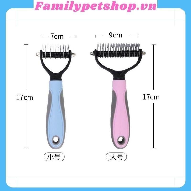 Lược gỡ rối lông cho chó mèo thú cưng-dụng cụ chải lông cho chó mèo hai mặt-familypetshop.vn