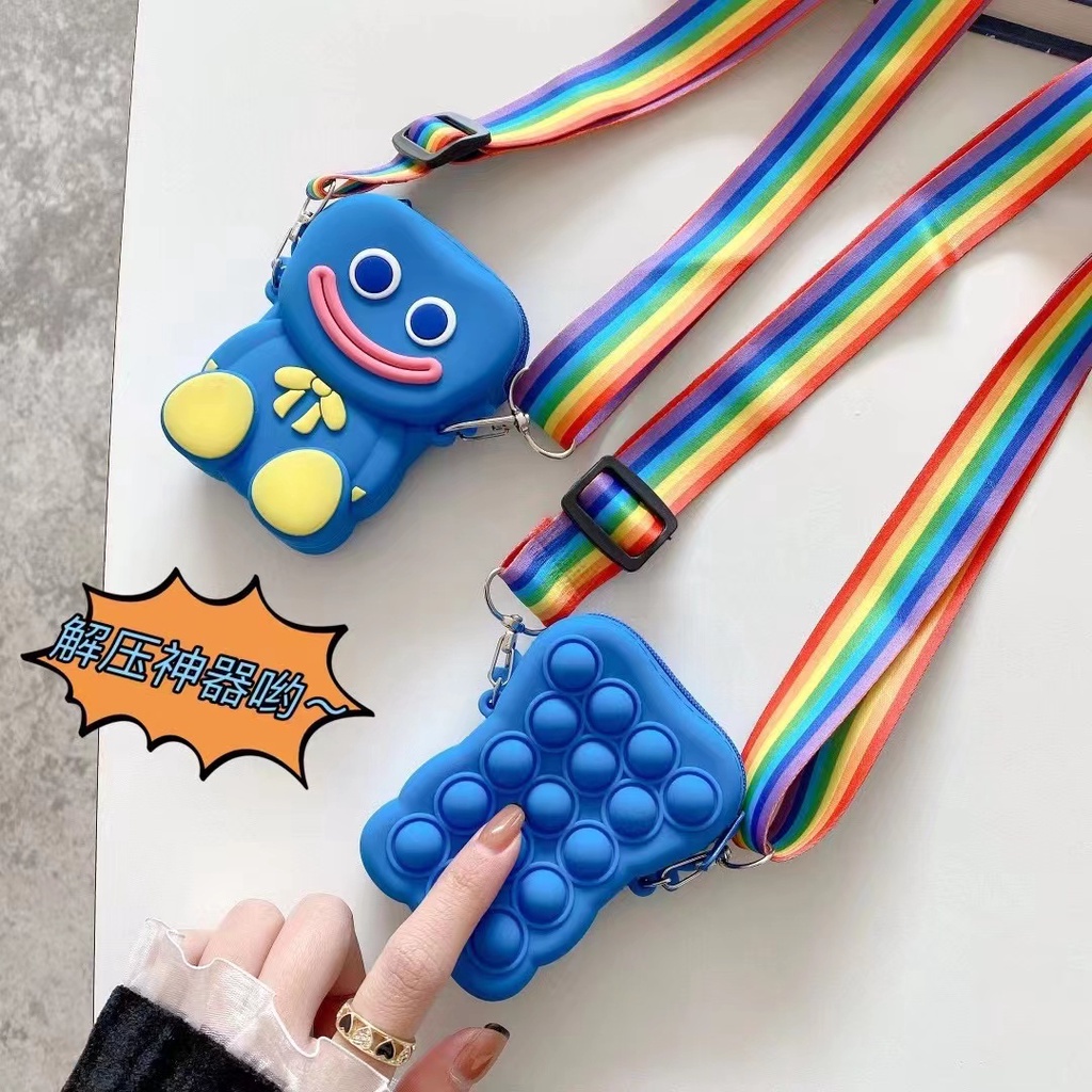Pop it Túi Đeo Vai Đựng Đồ Chơi Xúc Xích Bobbi Bucktooth pop it Dành Cho Trẻ Em