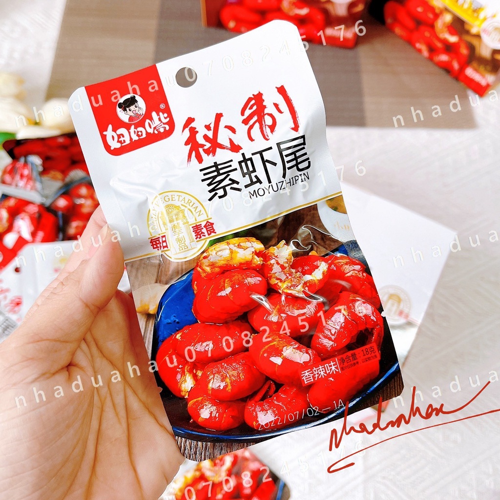 Combo 3 gói ăn vặt tôm hùm đất tẩm cay Tứ Xuyên gói 18gam
