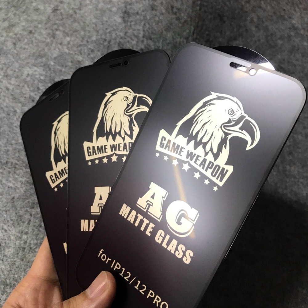 Miếng dán kính cường lực nhám  full màn hình, cảm ứng nhạy chơi game cho iPhone