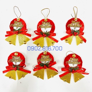 Vòng nguyệt quế nhung đỏ phụ kiện treo trang trí cây thông noel - Giáng sinh