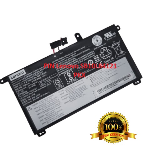 Pin Laptop Lenovo SB10L84121 15.2V / 1950mAh / ThinkPad P52s / ThinkPad T580 / Genuine thinkpad 15.4 / Chính Hãng