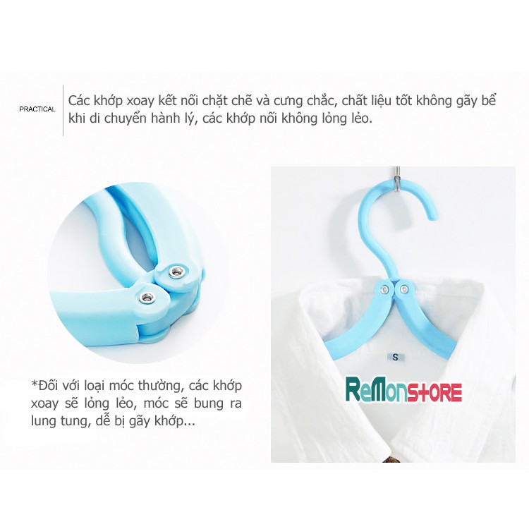Combo 6 móc quần áo du lịch xếp gọn đa năng _Loại Xịn