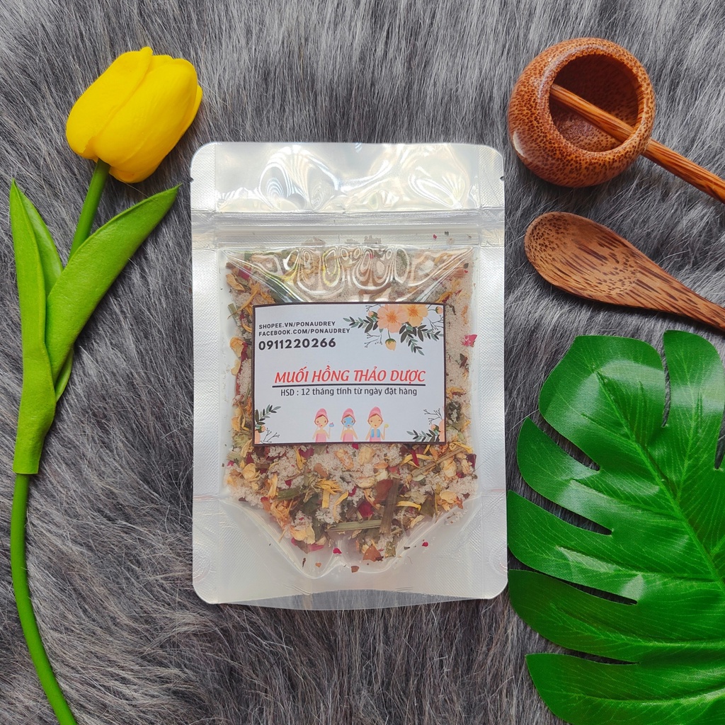 Muối Hồng Hymalaya Mix Thảo Dược - Dùng Xông, Ngâm Chân, Ngâm Tắm Cơ Thể