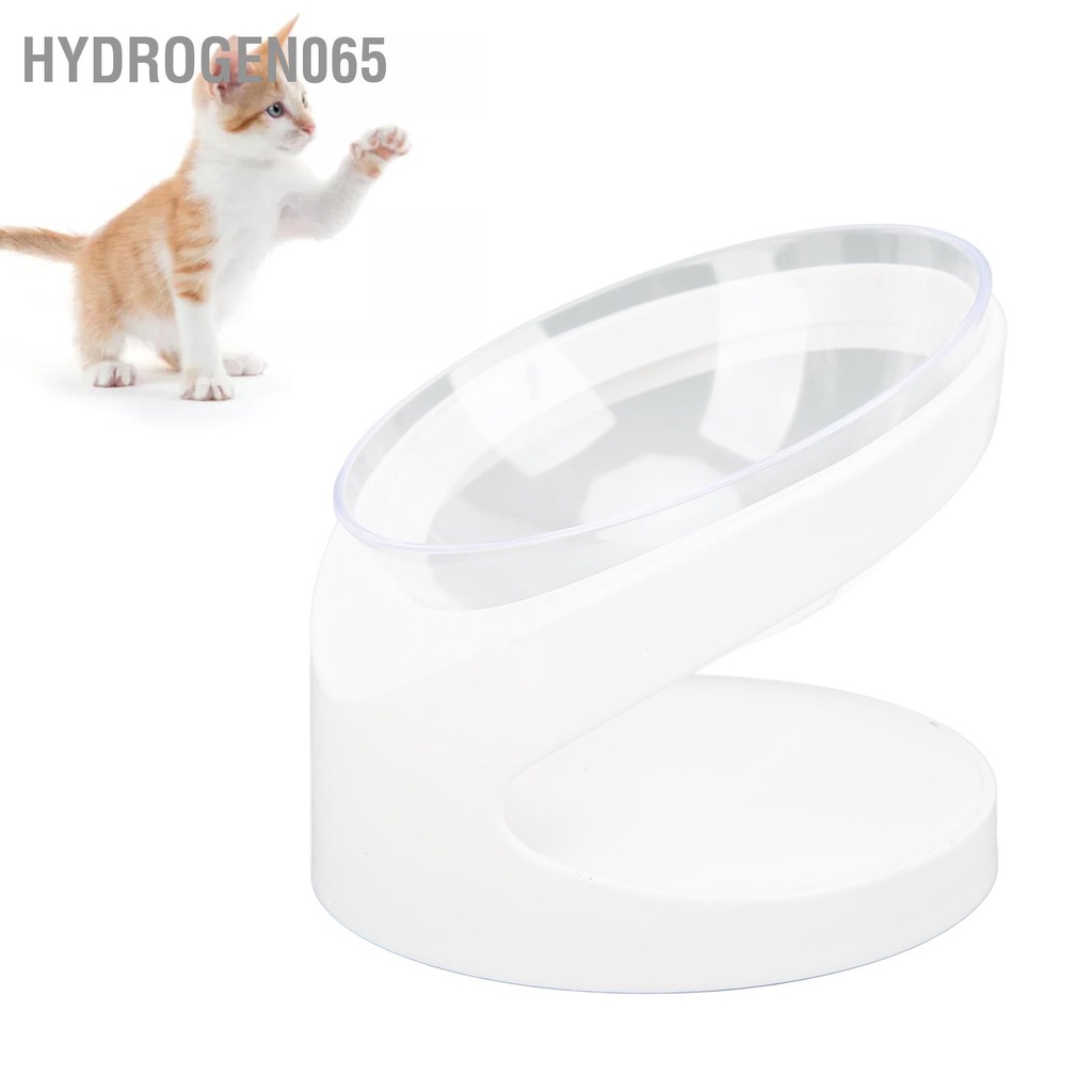 Hydrogen065 Bát đựng thức ăn cho mèo Chống trượt nghiêng Cổ bảo vệ Thức có chân đế và chó nhỏ