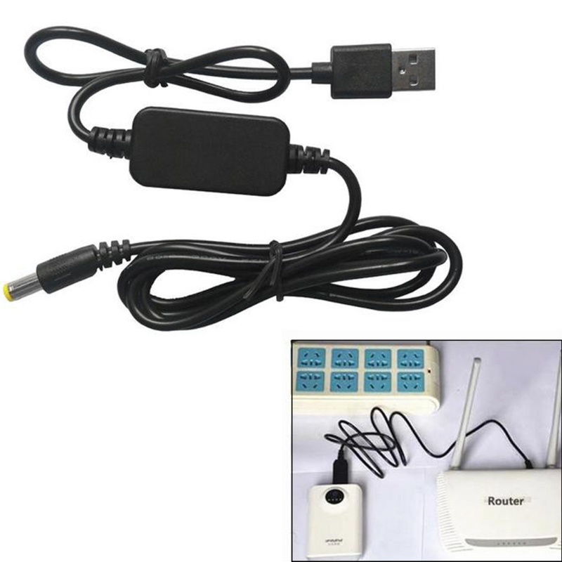 Cáp Chuyển Đổi Nguồn Điện USB 5V Sang 9V/12V DC Jack 5.5mmx2.1mm