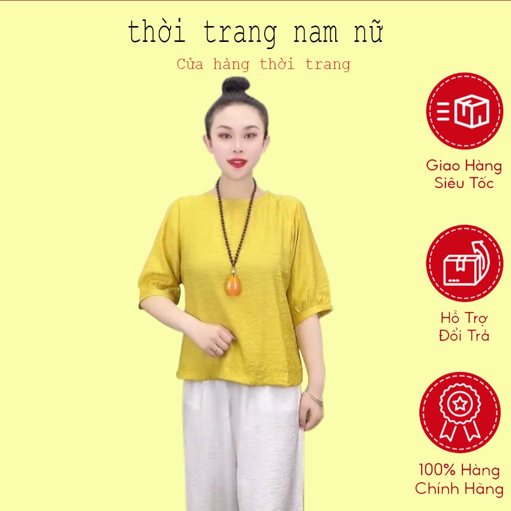 Áo Đũi Kiểu Nữ, Chất đũi mát mịn,thoáng khí phù hợp với mùa hè