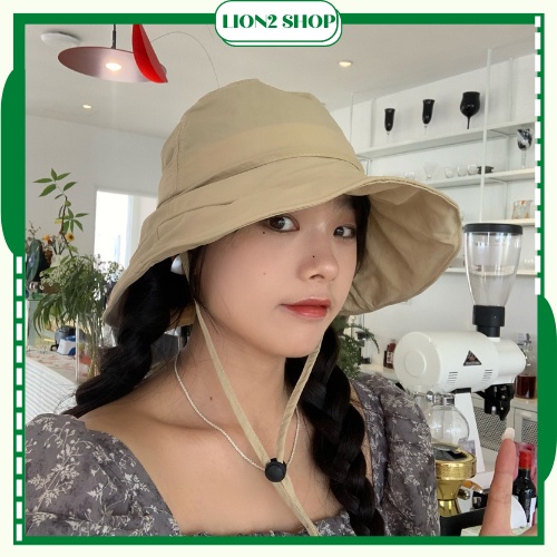 Mũ vành nữ, mũ tròn chống nắng mỏng nhanh khô phong cách Nhật Bản, hàng có sẵn