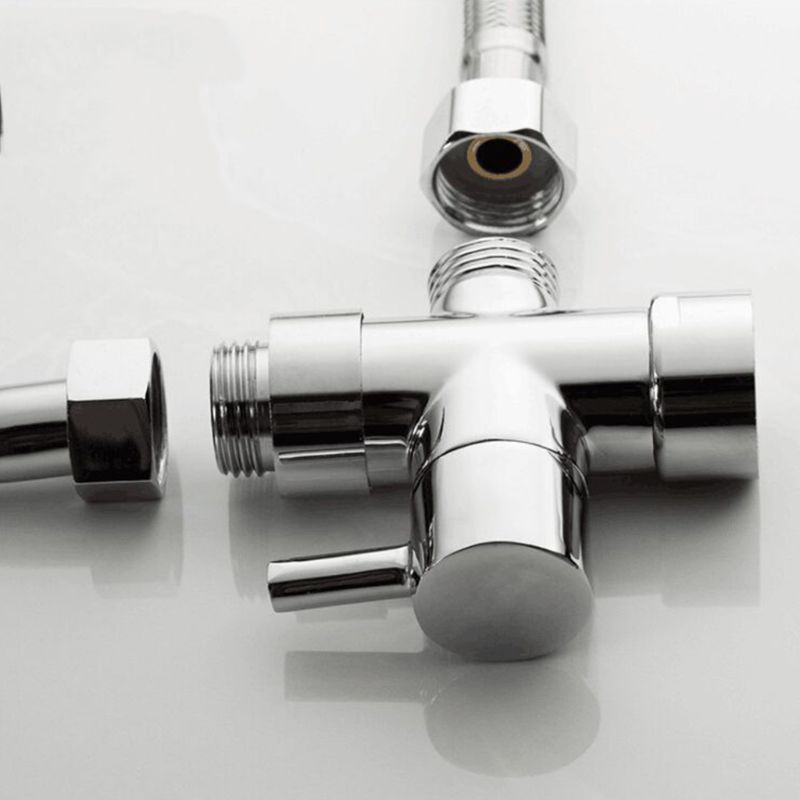 Van chia ống nước dạng chữ T 3 chiều bằng đồng chrome chất lượng cao