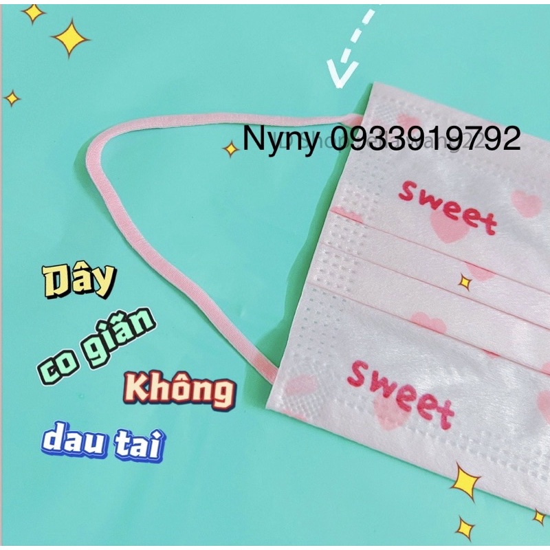 [ KHẨU TRANG MỚI ] MÀU HỒNG HÌNH GẤU DÂU Y TẾ SWEET SIÊU DỄ THƯƠNG