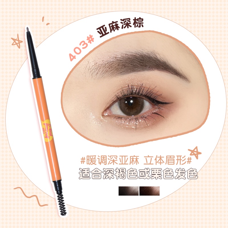 Chì Kẻ Mày GOGO TALES Lâu Trôi Chống Thấm Nước Có Đầu Cọ Chuốt Tiện Dụng