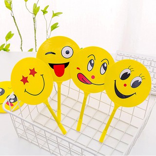 Bút quạt mini mặt cười gel nước cute mực màu đen