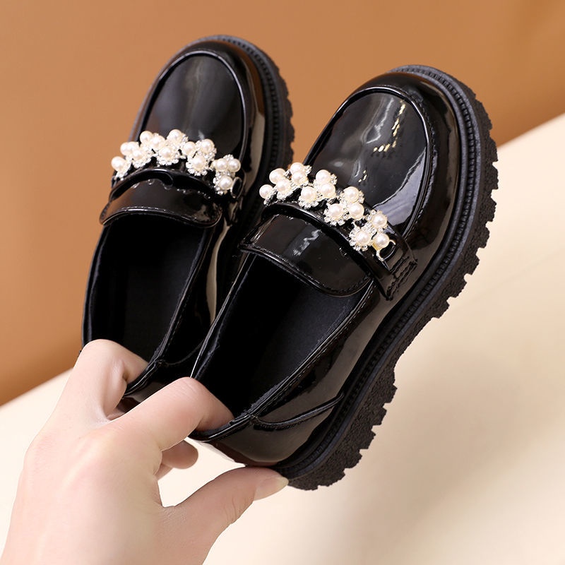 Giày Da Công Chúa Đế Mềm Đính Đá Phong Cách Phương Tây Dành Cho Bé Gái 2022