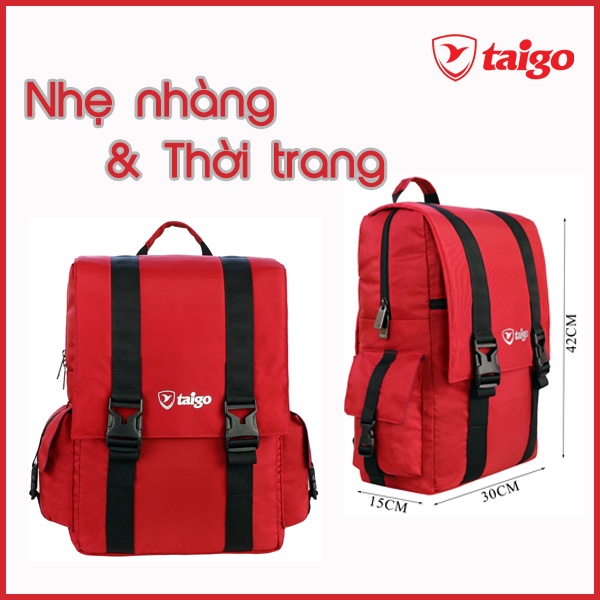 Balo Học Sinh Sinh Viên Taigo Màu Đỏ