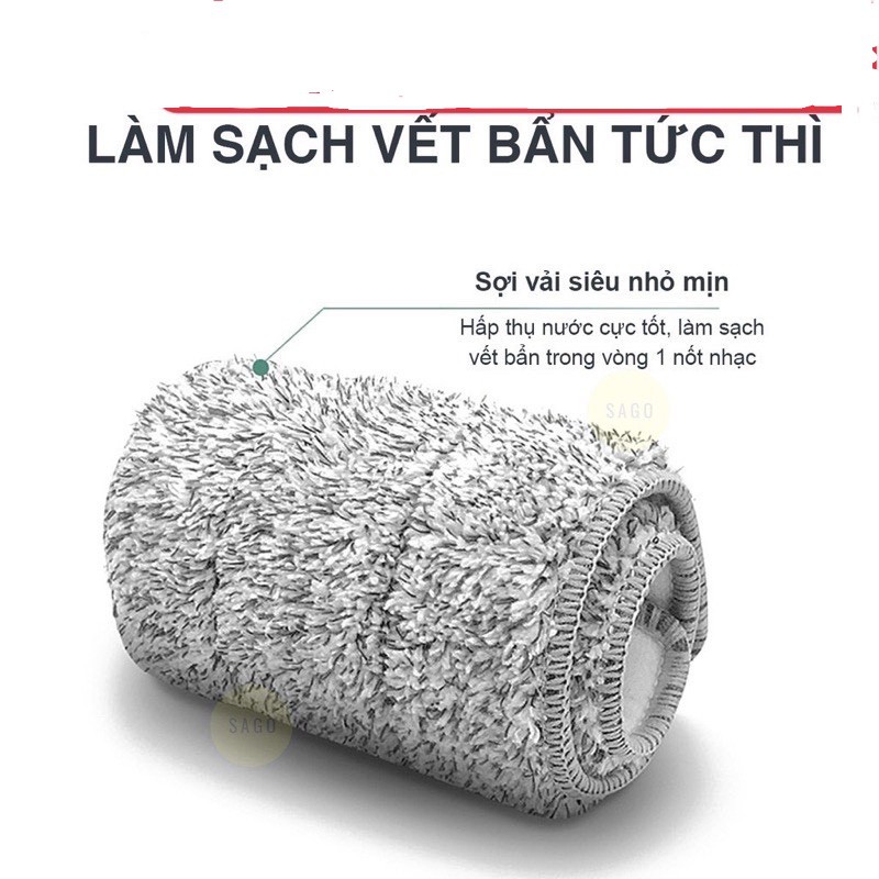 Bông lau nhà - lau sàn - lau kính dùng cho cây lau 360 độ - tiện dụng