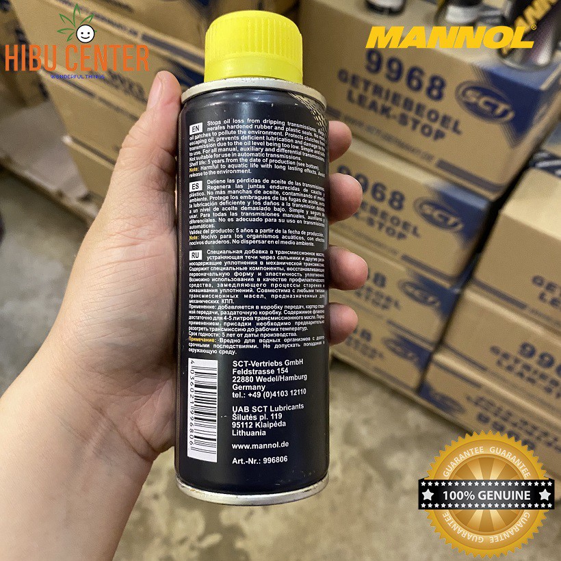 Chống Rỉ Dầu Hộp Số, Tái Tạo Joint Cao Su Bị Chai Cứng MANNOL 9968 – 180ML Getriebeoel Leak-Stop, Hàng Đức Chính Hãng