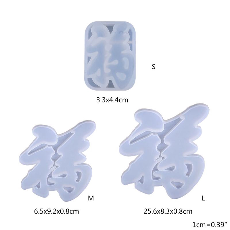 Khuôn silicone tạo hình chữ chúc phúc làm thủ công DIY tiện lợi