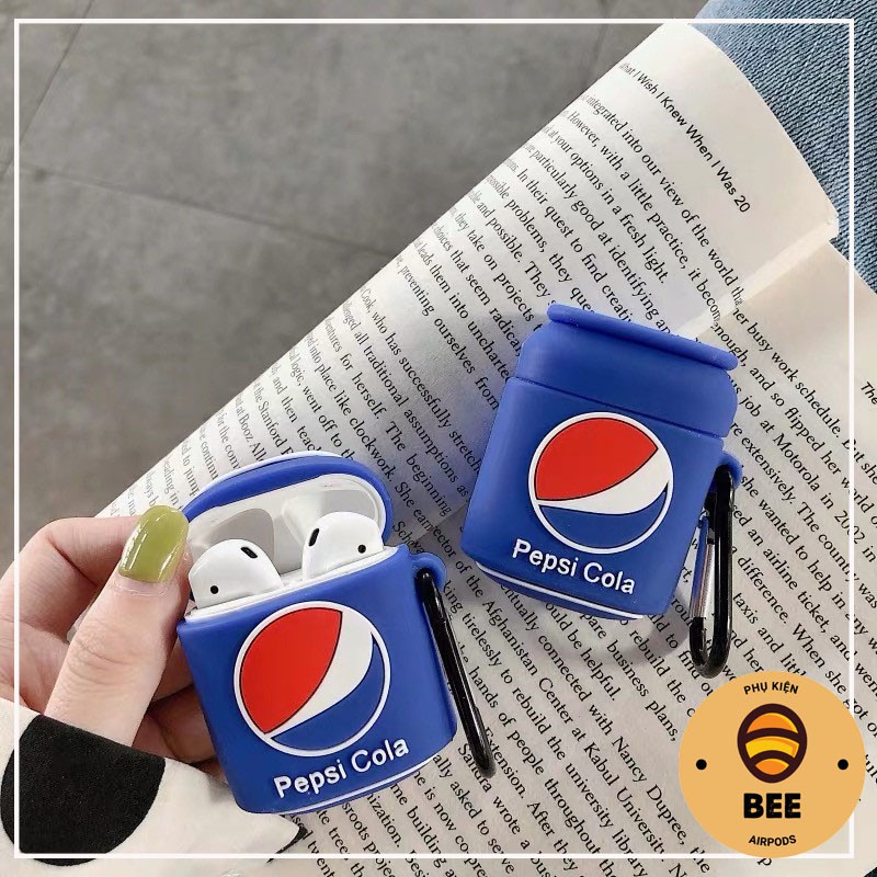 Case Vỏ Bao Airpods Đựng Tai Nghe Airpod 1 2 Hình Lon Pepsi Chất Liệu Silicon Dẻo - BEE SHOP