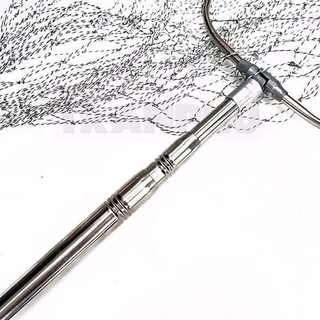 vợt vớt cá inox cán và vành thu gọn