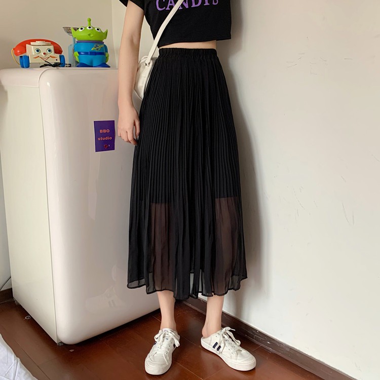 Chân Váy Voan Dài Xếp Ly Thời Trang Hàn Quốc Cho Nữ | BigBuy360 - bigbuy360.vn