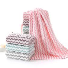 Khăn Lau Mặt Lông Cừu Hàn Quốc 30 * 35cm Khăn Siêu Mềm Mịn Siêu Thấm Hút Nước Sọc -