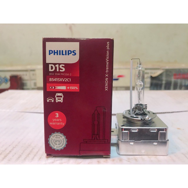 Sl [ 1 bóng ] Bảo hành 3 năm, Bóng đèn Xenon tăng sáng 150% chân D4S,D4R,D1S,D2S,D2R,D3S  Philips Chính hãng.