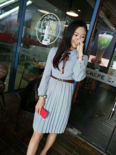 Váy voan dài tay xếp li ( coi kĩ hình thật phía cuối )
