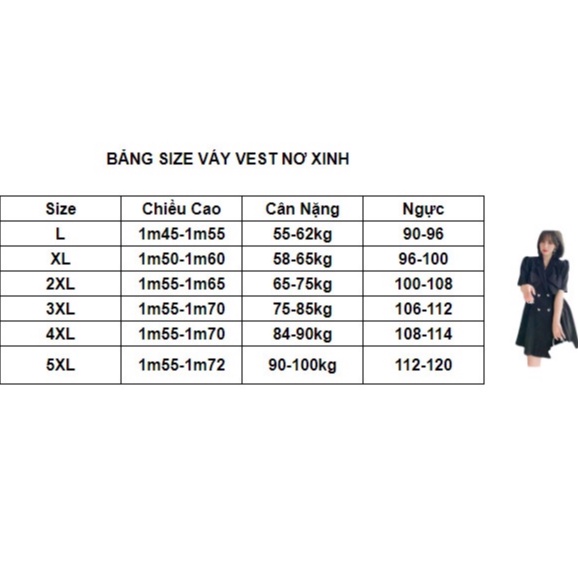 Váy dạ vest buộc nơ điệu Bigsize
