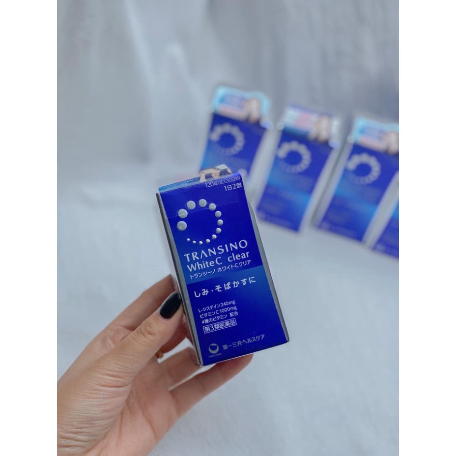 Viên Uống Trắng Da Mờ Nám Transino Nhật Bản 120v và 240 viên - White C Clear Giúp Sáng Da, Mờ Tàn Nhang