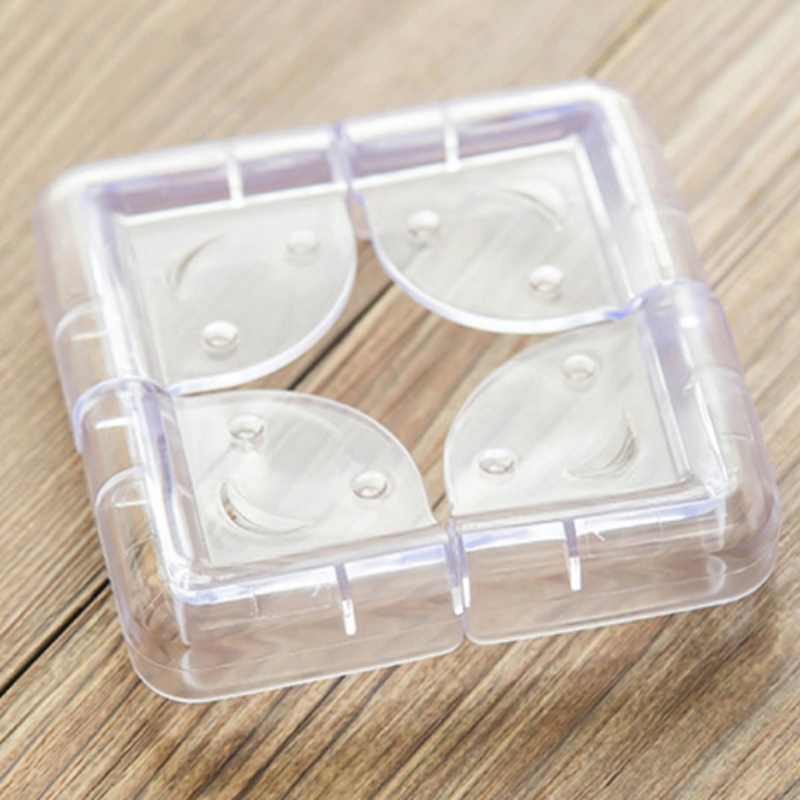 Set 4 Đệm Cao Su Trong Suốt Bọc Cạnh Bàn Bảo Vệ An Toàn Cho Bé