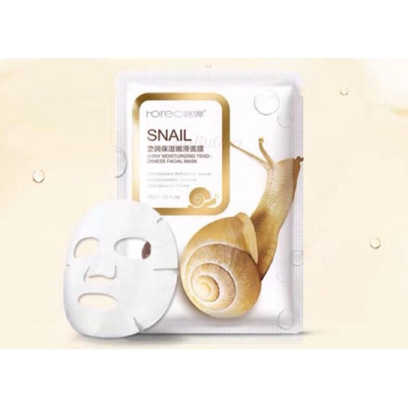 [RẺ VÔ ĐỊCH]Miếng Mặt Nạ Ốc Sên -Da Sáng Đẹp,Khoẻ Mạnh Snail Rorec | Thế Giới Skin Care