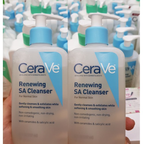 [Bill Mỹ-Canada] Sữa rửa mặt CERAVE Renewing SA cleanser - sửa rửa mặt cerave salicylic acid & ceramides 237- 473 ml