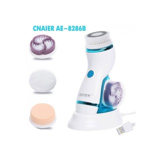 Máy massage và rửa mặt pin sạc cao cấp 4 đầu CNAIER AE-8286B Chính hãng