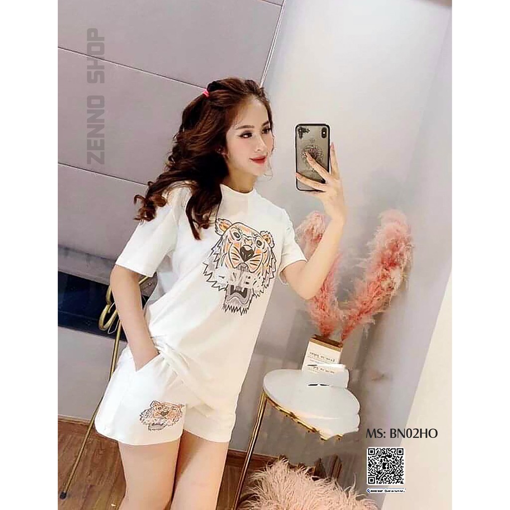 Bộ Thun TICI In Chuyển Nhiệt Hình Con Hổ - MS: BN02HO