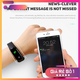 Vòng Tay Thông Minh M3-Đồng Hồ Thể Thao M3 -Thông Tin Nhịp Tim Huyết Áp Cuộc Gọi Bước Đi IP67 Chống Nước (New 2019)