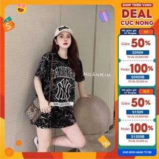 Sét bộ thể thao nữ tay ngắn với họa tiết cao cấp cực dễ thương chất thun cotton mặc mát mềm mịn phom trẻ trung cá tính