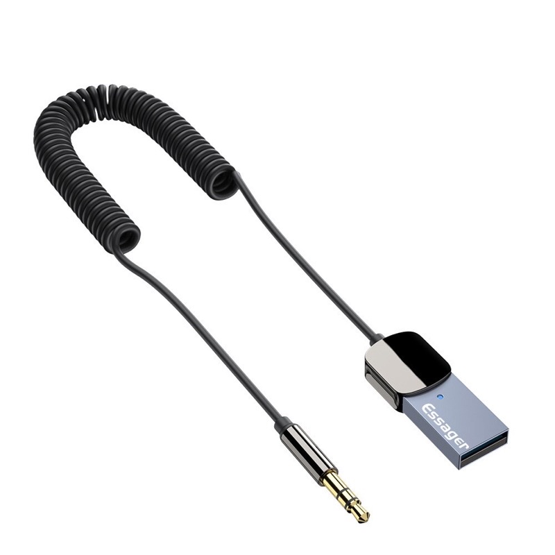 Bộ chuyển đổi âm thanh USB Bluetooth 5.0 Essager đầu vào 3.5mm AUX tích hợp mic đàm thoại