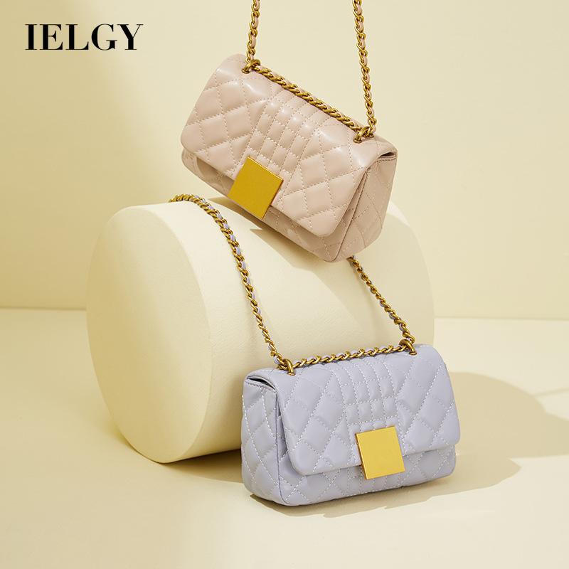 Túi Xách Đeo Chéo Đính Đá Phối Dây Xích Thời Trang Dành Cho Nữ