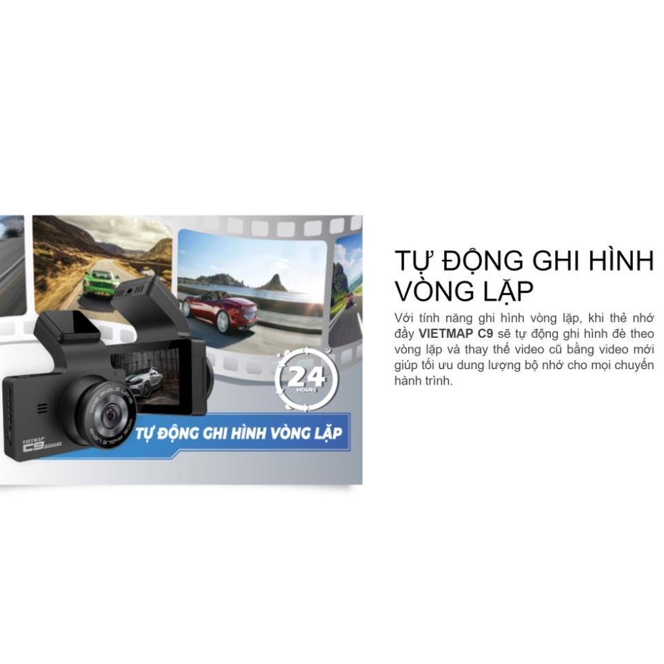 [rẻ] VIETMAP C9 - Camera hành trình Full HD góc rộng 170° - Hàng chính hãng bảo hành 12 tháng