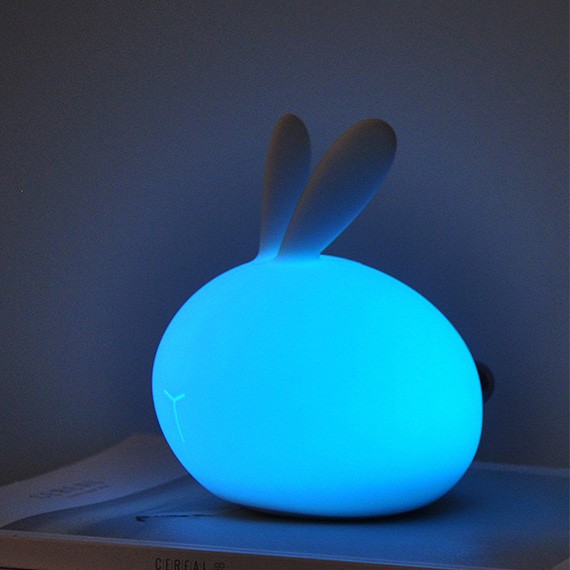 [CHÍNH HÃNG] Đèn Ngủ LED 7 Màu Thỏ Pin 500mAh Cảm Ứng Chạm 4 Mức Độ Sáng 3LIFE Soft Rabbit Lamp 302 MINIGOO