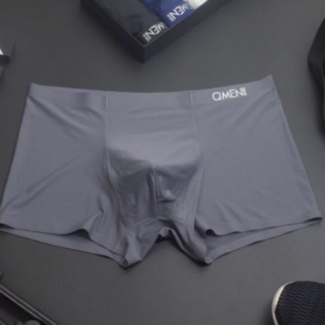 Set 3c Boxer nam đúc lụa, quần lót nam ko đường may siêu mát