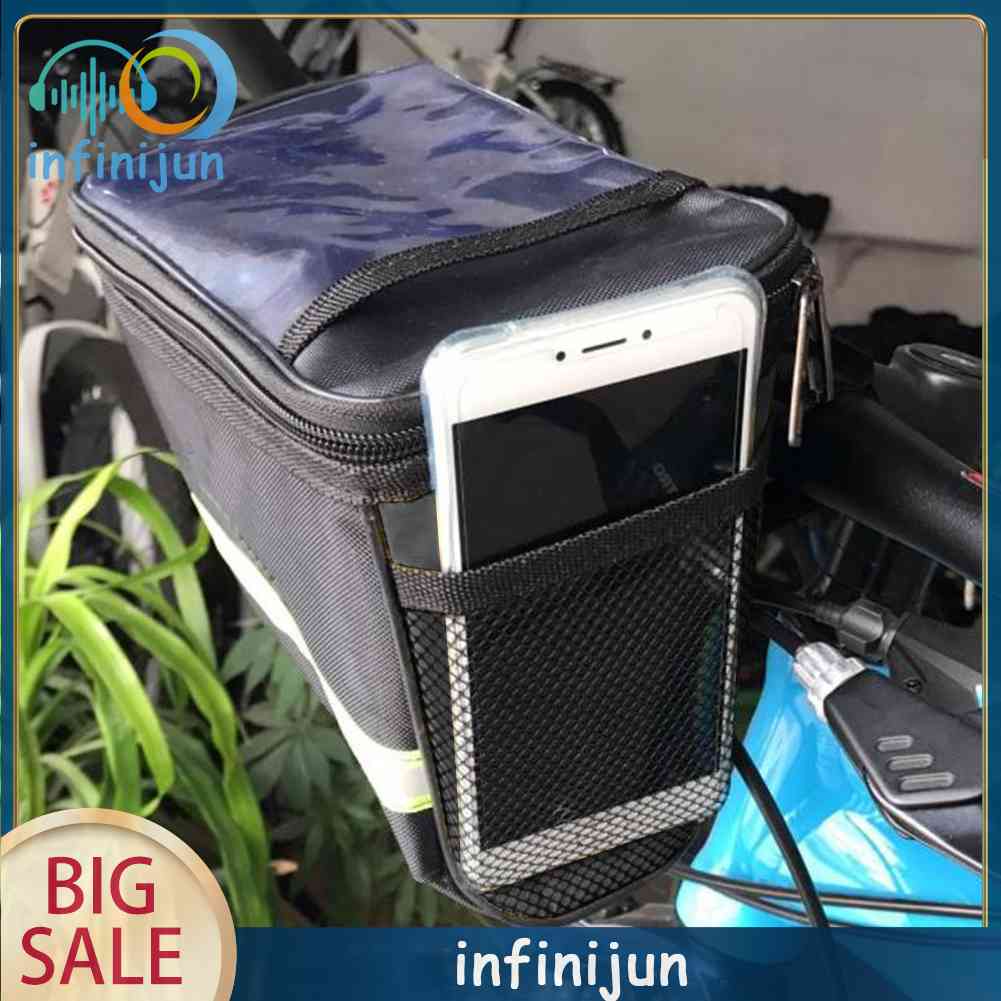 Túi Đựng Điện Thoại Định Vị Gắn Tay Lái Xe Đạp Kèm Dải Phản Quang