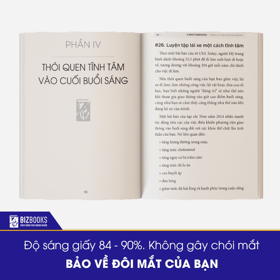 Sách 10 phút tĩnh tâm - 71 thói quen cân bằng cuộc sống hiện đại - Phát Triển Bản Thân Bizbooks