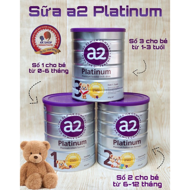 Sữa A2 Platinum 900g hàng chính hãng Úc