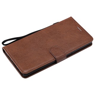 For Samsung galaxy Note 9 Plain Leather Flip Wallet Stand Phone Case Cover