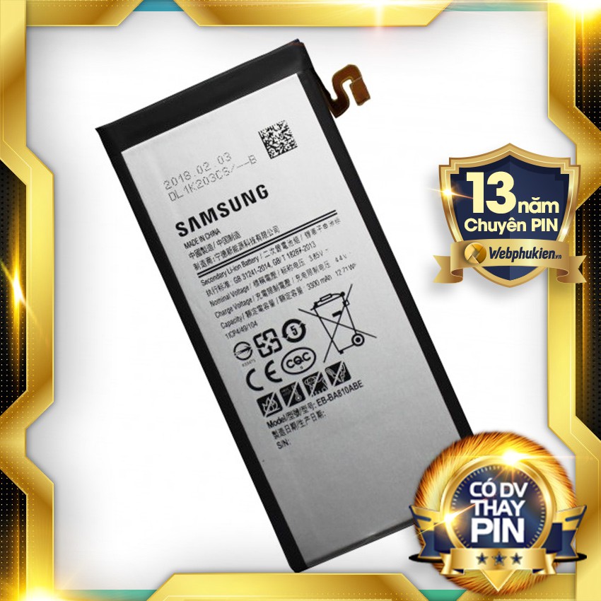 Pin Zin cho Samsung Galaxy A8 Plus 2018 EB-BA810ABE - 3300mAh