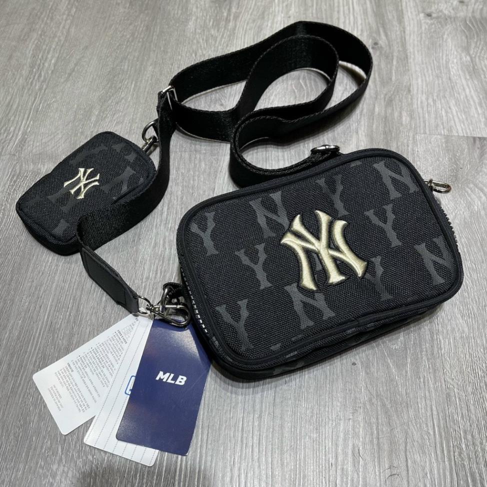 TÚI BAO TỬ,ĐEO CHÉO MLB SIDE BAG NEWYORK YANKEES CHẤT POLYESTE CAO CẤP,  MONOGRAM HÀN QUỐC